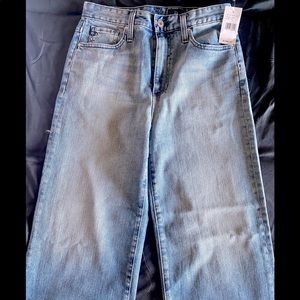 AG Cropped, Wide-Leg Jeans